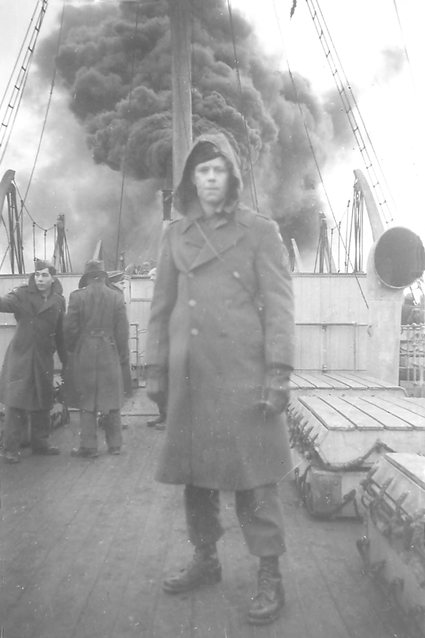 Sergeant Leonard M. Klinkner on the Queen Mary 1945/46